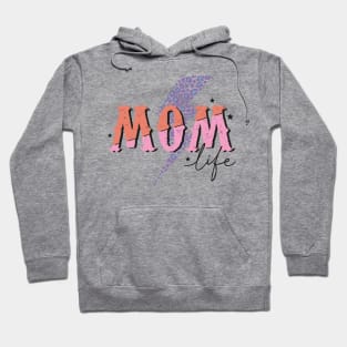 Mom groovy retro pastel distressed design Hoodie